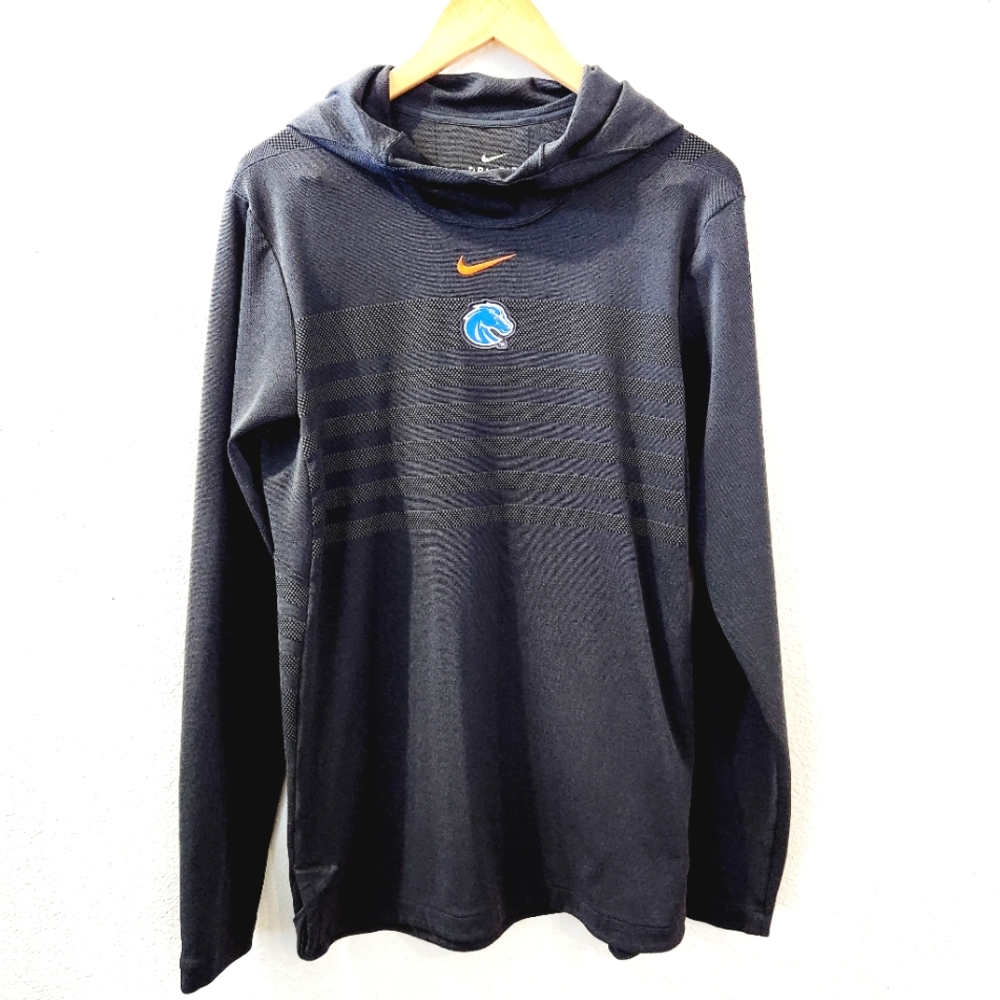 Women's Small Nike Dri-Fit Boise State Long Sleeve Pullover Gray Shirt